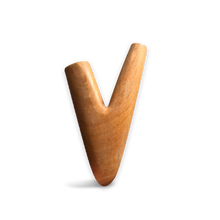 Load image into Gallery viewer, Hand-carved wooden Kuripe pipe for Hapé, traditional self-applicator tool with V-shaped design.
